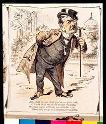 Karikatur von Chester Alan Arthur, ca. 1883